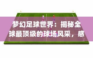 梦幻足球世界：揭秘全球最顶级的球场风采，感受超凡运动精神的独特魅力