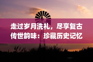 走过岁月洗礼，尽享复古传世韵味：珍藏历史记忆，缅怀那一份不灭风华