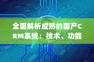 全面解析成熟的国产CRM系统：技术、功能与未来发展趋势 v1.3.2下载