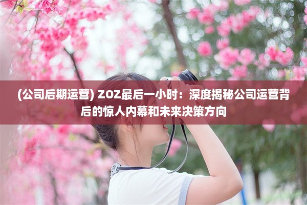 (公司后期运营) ZOZ最后一小时：深度揭秘公司运营背后的惊人内幕和未来决策方向