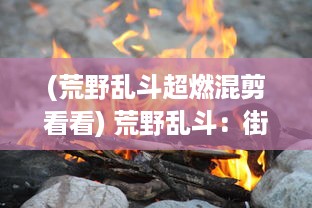 (荒野乱斗超燃混剪看看) 荒野乱斗：街头混战的乐趣，魅力与挑战全面解析