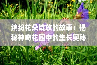 缤纷花朵绽放的故事：揭秘神奇花园中的生长奥秘与动人情感纽带