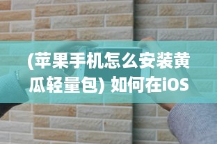 (苹果手机怎么安装黄瓜轻量包) 如何在iOS设备上轻松安装青瓜APP 新手详细指南分享