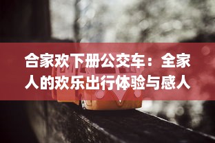 合家欢下册公交车：全家人的欢乐出行体验与感人亲情故事的深度解读 v8.3.9下载