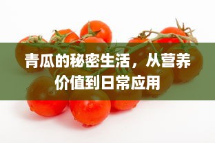 青瓜的秘密生活，从营养价值到日常应用