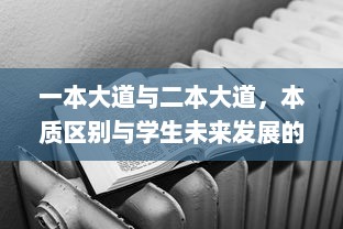 一本大道与二本大道，本质区别与学生未来发展的关键影响