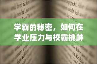 学霸的秘密，如何在学业压力与校霸挑衅之间保持优异表现