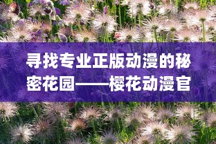 寻找专业正版动漫的秘密花园——樱花动漫官方正版入口指南